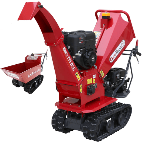 Broyeur autotracté sur chenilles - brouette motorisée GeoTech-Pro BMS155 BS - Moteur B&S XR2100-Neuf - Machines Agricoles Brunet