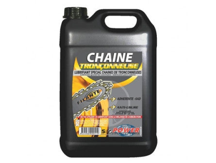 HUILE DE CHAÎNE DE 5LLe Bidon d&#8217;huile de chaîne de 5 Litres est un lubrifiant pour chaine utilisable pour tous types de tronçonneuses et de guides. - Machines Agricoles Brunet