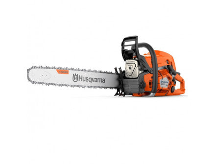 TRONÇONNEUSE HUSQVARNA 585 AVEC 2 CHAINES D&#8217;ORIGINE - Machines Agricoles Brunet