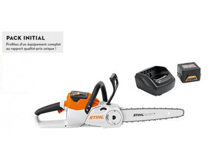 TRONÇONNEUSE STIHL MSA 120 C-B PACK INITIAL AVEC 1 X AK 20 + AL 101 - Machines Agricoles Brunet