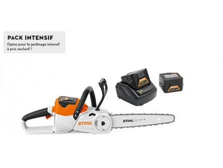 TRONÇONNEUSE STIHL MSA 140 C-B PACK INTENSIF AVEC 2 X AK 30 + AL 101 - Machines Agricoles Brunet
