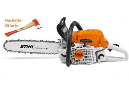 TRONÇONNEUSE STIHL MS 291 AVEC 2 CHAINES D'ORIGINE + HACHETTE DE BUCHERON - Machines Agricoles Brunet